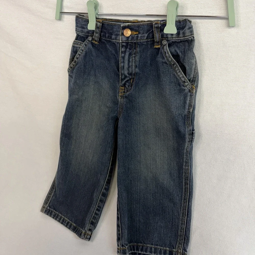 Children’s Place Toddler Boys Carpenter Utility Jeans 24 Months Adjustable Waist